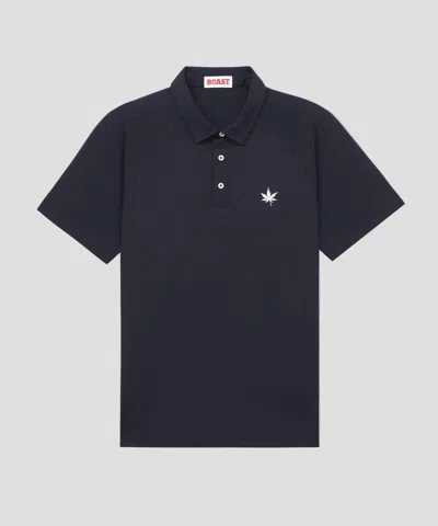 Boast Men's Performance Raglan Polo In Navy In Blue