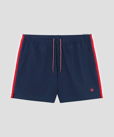 Boast Men's Tipped Match Short In Navy In Animal Print