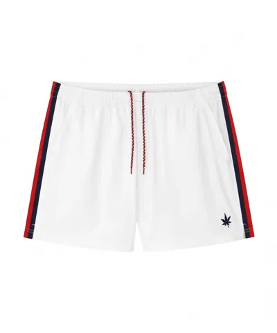 Boast Men's Tipped Match Short In White/red/navy Tipping