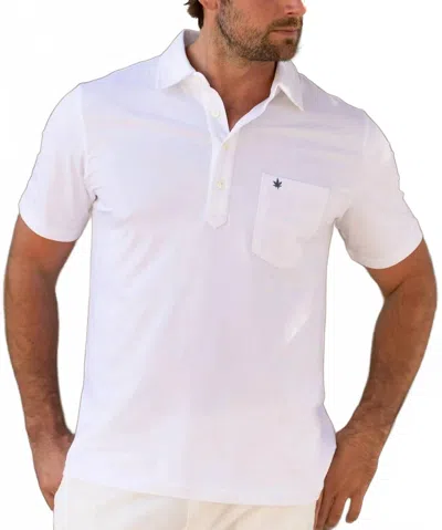 Boast Performance Club Polo In White Navy Leaf In Gray
