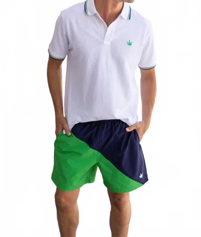 Boast Split Angle Swim Short In Starboard In White