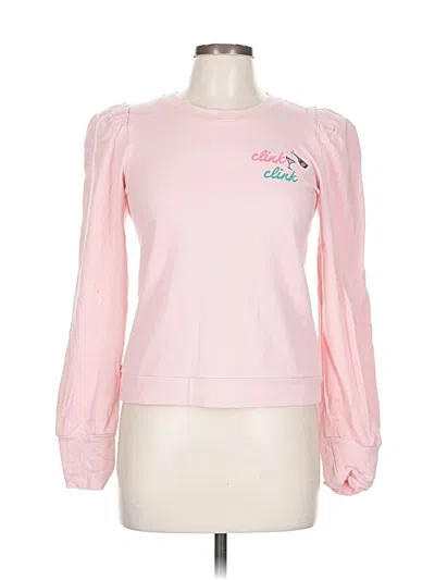 Pre-owned Boat House Apparel Long Sleeve Top Pink Crew Neck Tops