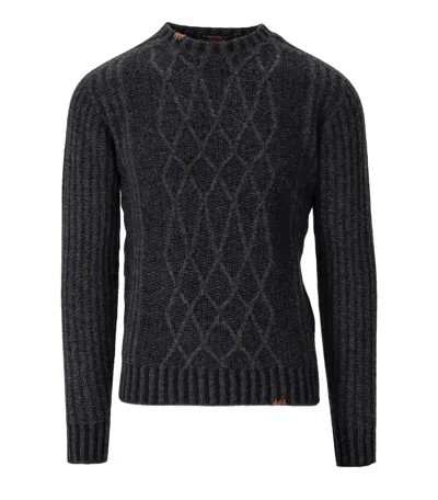 BOB BOB ALFIE ANTHRACITE GREY BLUE CREWNECK JUMPER