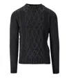 Bob Alfie Anthracite Grey Blue Crewneck Sweater
