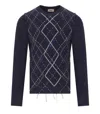 Bob Bach Navy Blue Crewneck Sweater In Blue