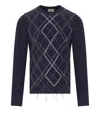 Bob Bach Navy Blue Crewneck Sweater In Black
