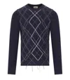Bob Bach Navy Blue Crewneck Sweater In Black