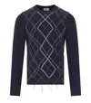 Bob Bach Navy Blue Crewneck Sweater In Blue
