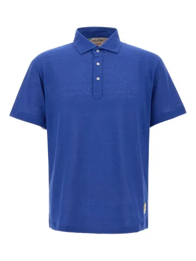 Bob Back-detail Polo Shirt In Blue