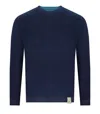 Bob Alfie Anthracite Grey Blue Crewneck Jumper In Black