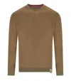 Bob Bart Brown Pink Reversible Crewneck Pullover In Brown