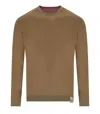 Bob Bart Brown Pink Reversible Crewneck Pullover In Brown