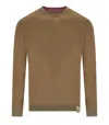 Bob Bart Brown Pink Reversible Crewneck Pullover In Brown