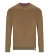 Bob Bart Brown Pink Reversible Crewneck Pullover