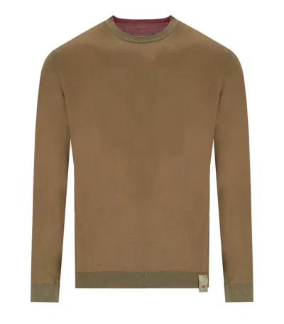 BOB BART BROWN PINK REVERSIBLE CREWNECK PULLOVER