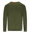 Bob Bart Military Orange Reversible Crewneck Pullover In Orange