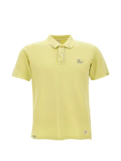 Bob Basic Embroidered-logo Polo Shirt In Yellow