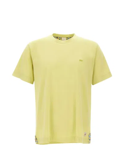 Bob Beach Embroidered-logo T-shirt In Yellow