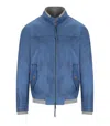 Bob Biker Sky Bomber Jacket In Blue