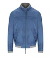 Bob Biker Sky Bomber Jacket In Blue