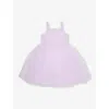 Bob & Blossom Tutu-skirt Square-neck Cotton-blend Dress 1-8 Years In Lilac