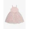 Bob & Blossom Polka-dot-print Tutu Cotton-blend Dress 1-8 Years In Pink Spot