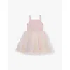 Bob & Blossom Rainbow Tutu Cotton-blend Stretch-jersey And Tulle Dress 1-8 Years In Rainbow