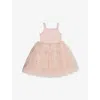 Bob & Blossom Sparkle-embellished Tutu Cotton-blend Dress 1-8 Y In Pale Pink Sparkle