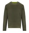 Bob Bart Military Orange Reversible Crewneck Pullover In Green