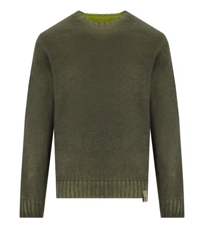 BOB BOB BRADLEY GREEN REVERSIBLE CREWNECK SWEATER