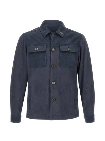 Bob Chest-pocket Shirt Jacket In Blue