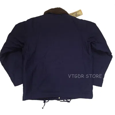 Pre-owned Bob Dong Repro 40s Us Navy N-1 Deck Jacket Back Paint Winter Military Uniform 44 In Navy (no Back Paint)