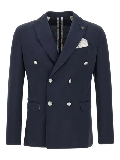 Bob Double-breasted Blazer In Blue