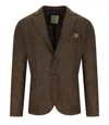 BOB BOB  DOVER BROWN SINGLE-BREASTED JACKET