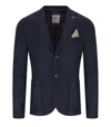 Bob Dover Dark Blue Single-breasted Jacket In Black