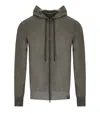 Bob Drop Dark Brown Hoodie In Gray