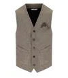 Bob Drug Taupe Single-breasted Vest In Brown