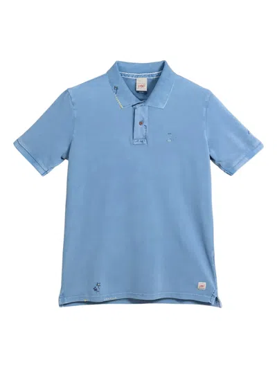Bob Embroidered Polo Shirt In Blue
