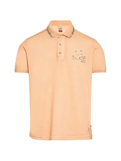 Bob Embroidered Polo Shirt In Orange
