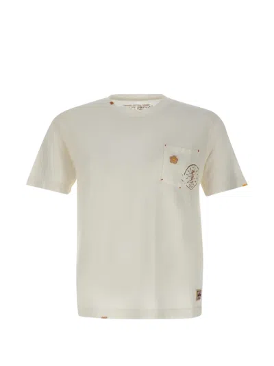 Bob Embroidered-detail Chest-pocket T-shirt In White