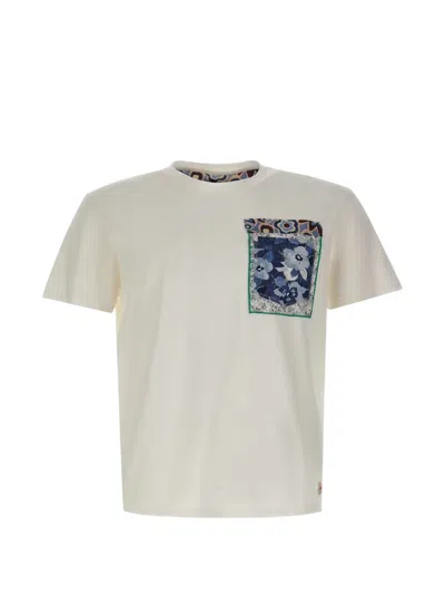 Bob Floral-print Pocket T-shirt In White