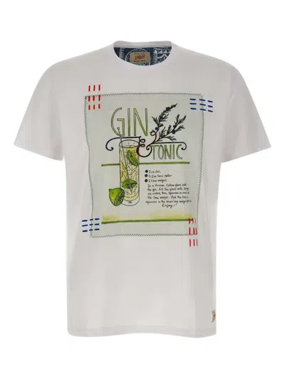 Bob Gin Tonic Print T-shirt In Gray