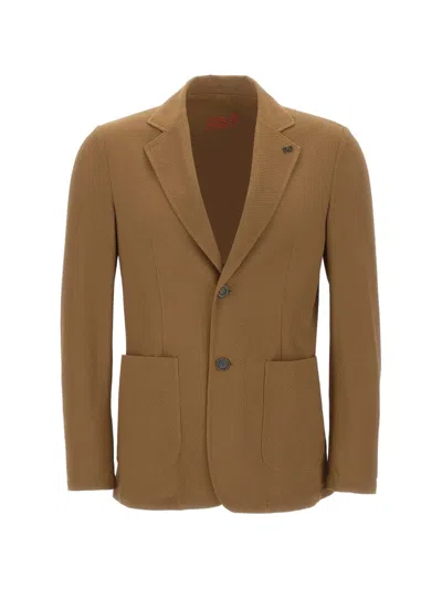 Bob Golden Single-breasted Two-button Blazer In Brown
