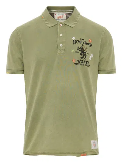 Bob Graphic Printed Polo Shirt In Green