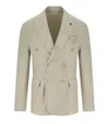Bob Jamie Beige Double-breasted Jacket In Sand