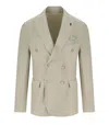 Bob Jamie Beige Double Breasted Jacket In Neutral