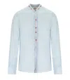 Bob Japan Light Blue Linen Shirt In Blue