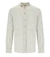 Bob Korea White Green Striped Shirt