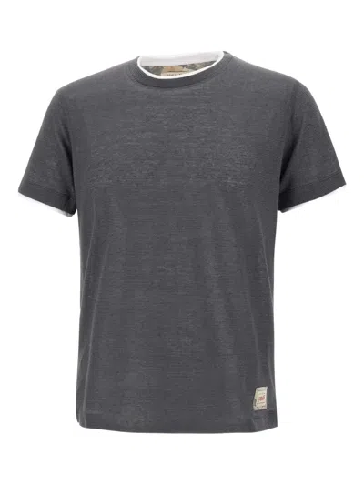 Bob Linen-cotton Blend T-shirt In Gray