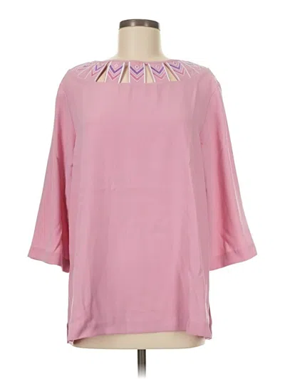 Pre-owned Bob Mackie 3/4 Sleeve Blouse In Pink